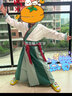 微曼小鹿 兒童漢服 男女童漢服唐裝中國風(fēng)古裝漢服 兒童演出服春秋款 166 綠色女童 140 曬單實(shí)拍圖