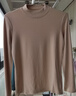 皮爾卡丹（pierre cardin）半高領(lǐng)雙面德絨打底衫女感秋冬內搭修身23新款春秋中領(lǐng)上衣 駝色 2XL 【建議120-135斤】 曬單實(shí)拍圖