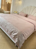 憶自然全棉加厚A類(lèi)磨毛四件套純棉100被套床單秋冬季保暖床上用品 傾慕-紅桃 1.8m床單四件套適合200*230被芯 曬單實(shí)拍圖