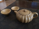 吉羊 宜興紫砂壺古法柴燒窯變茶壺全手工功夫茶具 原礦菊蕾壺300ml 黃金段泥 曬單實(shí)拍圖