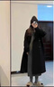 MSJ中長(cháng)款羊毛大衣女羽絨內膽冬季小個(gè)子高級感羊絨毛呢子大衣外套 黑色 【90白鴨絨內膽】 S 適合105-115斤 曬單實(shí)拍圖