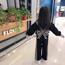 mlgt kids童裝女童套裝春秋季新款洋氣春款網(wǎng)紅衣服小童寶兒童裝秋裝 黑色 90 cm 曬單實(shí)拍圖