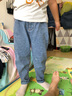 七語欣童裝男童牛仔褲春秋裝兒童褲子2025新款男孩寶寶休閑彈力牛仔長褲 藍(lán)色 140 (適合身高130-140cm) 曬單實拍圖