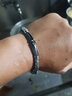口力米大COLIMIDAS925銀泰國手鐲男士時(shí)尚簡(jiǎn)約銀絲編織開(kāi)口泰銀小眾設計潮流男手環(huán) 復古色(內周長(cháng)16-18CM) 曬單實(shí)拍圖