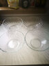 弗萊文茨 耐熱透明玻璃碗沙拉碗冷面碗涼菜盆家用飯碗甜品碗水果碗泡面碗 光面條紋9寸（贈2小碗） 曬單實拍圖