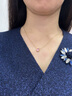 瑪汀薇思英國簡(jiǎn)約水晶項鏈女吊墜百搭施華洛圓鉆鎖骨鏈時(shí)尚飾品禮物七夕 玫紅色 曬單實(shí)拍圖