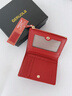 歌若拉女士錢(qián)包2025新款高檔超薄簡(jiǎn)約零錢(qián)包卡包一體短款拉鏈真皮小錢(qián)夾 酒紅色（頭層牛防盜刷） 曬單實(shí)拍圖