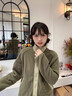 蕉下（beneunder）蕉下?lián)u粒絨外套女新款焦下立領(lǐng)保暖秋冬休閑內(nèi)膽上衣萬粒絨抓絨衣 深竹綠【24新款】 S 曬單實拍圖