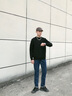 Calvin Klein Jeans春秋男士時(shí)尚休閑楔形版純棉兔子印花錐形牛仔褲J323002 1BY-深藍(lán)色 32 -33 曬單實(shí)拍圖