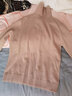 布景羊毛衫女內搭打底衫秋冬新款純色高領(lǐng)修身長(cháng)袖全羊毛針織衫女 玉粉色-高領(lǐng) M 曬單實(shí)拍圖