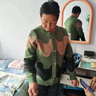 俞兆林（YUZHAOLIN）中老年女裝奶奶秋冬裝針織外套加絨加厚毛開衫60歲70媽媽裝上衣服 AQYArgll12MV 紫色上衣（不加絨） M 建議80-100斤 曬單實(shí)拍圖