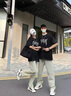 浩術(shù)復(fù)古藍(lán)彎刀牛仔褲男款夏季美式hiphop褲子高街微喇直筒褲水洗泥色 2066藍(lán)色【彎刀微喇直筒款】 XL 曬單實(shí)拍圖