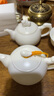 鈺銓龍門(mén) 白瓷茶壺 德化羊脂玉瓷手工純白素燒陶瓷茶壺單個(gè)帶球孔泡茶壺 蟠龍壺（約240ml) 曬單實(shí)拍圖