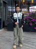 WHIM NASA男士皮衣夾克春季外套男秋冬季加絨棉服騎行機車(chē)服棒球服美式復古 黑色 XL 曬單實(shí)拍圖