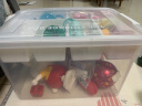 禧天龙积木分类磁力片收纳箱儿童玩具零件收纳盒大小颗粒分格分类整理箱 【大号双层6格】高透明白 实拍图