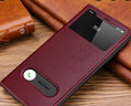 旺雙福 蘋(píng)果8p/7plus智能開(kāi)窗iphoneXsMax真皮套XR翻蓋手機殼6splus防摔保護套 酒紅色 蘋(píng)果6plus/6Splus通用 曬單實(shí)拍圖