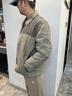 杰克·瓊斯（JACK&JONES）男裝衣服秋冬燈芯絨拼接輕薄羽絨服男短款夾克襯衫式外套男士保暖 E06 淺橄欖綠 M 175 曬單實拍圖
