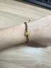 中國黃金小蘋(píng)果黃金手鏈女五彩繩足金轉運珠手繩圣誕節禮物送女友老婆生日 足金平安果手繩【京速達】 曬單實(shí)拍圖