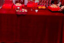 一居尚品金丝绒会议桌布结婚订婚庆喜庆盖布活动展会商务台布酒红1.6*2米 实拍图