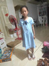 金布丁（JINBUDING）夏季女童短袖連衣裙適合中大童小女孩穿的夏裝新款棉布裙7-12歲 天藍色 140 建議130cm 曬單實拍圖