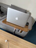 小天 筆記本電腦支架落地站立式工作臺(tái)電腦增高架macbook托架站著辦公工作書桌支撐架升降調(diào)節(jié)電腦桌 【黑+胡桃木色】加寬面板丨落地伸縮 曬單實(shí)拍圖