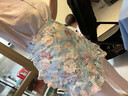 家用廚房棉掛脖半身圍裙女家庭韓版時尚韓式碎花邊雙層防油防水可愛小清新田園風舒捷幫 半身圍裙綠色 曬單實拍圖