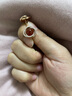 唐后（TH）紅瑪瑙耳環(huán)女玫瑰花形耳釘925銀飾品氣質(zhì)耳飾送媽媽禮物 玫瑰金色 曬單實(shí)拍圖