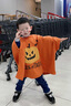 G.DUCKKIDS小黃鴨萬(wàn)圣節服裝兒童女孩男童南瓜服cosplay披風(fēng)斗篷加絨蝙蝠衫 桔色男女同款 170 2XL-建議身高165-175cm 曬單實(shí)拍圖