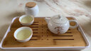 古德窯 旅行茶具套裝 一壺四杯帶茶盤(pán)收納便攜式包功夫茶戶外具泡茶壺陶瓷 定窯《12件套-金竹》旅行套組 曬單實(shí)拍圖