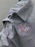 潮翊棉質(zhì)長(cháng)袖t恤女春季2025新款氣質(zhì)減齡媽咪polo衫刺繡百搭春裝上衣 淺灰色 XL 【建議體重110-119斤】 曬單實(shí)拍圖
