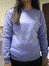 特步衛衣女運動(dòng)休閑女裝春秋2022新款加厚韓版短款顯瘦針織長(cháng)袖T恤套頭上衣透氣耐磨圓領(lǐng)跑步健身運動(dòng)服 淺紫 L 170 曬單實(shí)拍圖