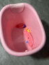 日康（rikang）浴桶 婴儿洗澡盆 儿童洗澡桶泡澡桶 游泳桶 赠浴凳粉色 X1001-2 实拍图