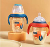 日康日康PPSU新生兒奶嘴奶瓶7cm寬口奶瓶帶手柄180ml 300ml N1046藍色（M號奶嘴） 180ml 曬單實(shí)拍圖