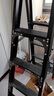 奧鵬梯子家用折疊梯人字梯室內登高戶(hù)外爬梯樓梯工程梯 五步梯-鋁合金【加固款】 曬單實(shí)拍圖