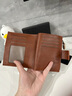 班亞奴（banyanu）2025新款男錢(qián)包豎款短款皮夾多功能頭層牛皮簡(jiǎn)約駕駛證卡包薄潮牌 黃棕色（頭層牛皮）防盜刷 曬單實(shí)拍圖