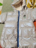 拉比女童羽絨服中長(cháng)款男童冬裝童裝兒童保暖連帽外套 銀灰色 90 曬單實(shí)拍圖