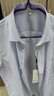 羅蒙商務(wù)短袖襯衫男夏季薄款寬松彈力休閑條紋襯衣職業(yè)免燙不易皺上衣 藍條紋【短袖單件裝】 2XL 41 建議150-165斤 曬單實拍圖