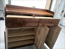 東極虎實(shí)木鞋柜門(mén)口入戶(hù)防塵鞋柜客廳樓道走廊大容量收納儲物柜餐邊柜 D3 胡桃色（120*35*110厘米） 順豐搬上樓+木工師傅安裝 曬單實(shí)拍圖