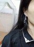 夢君宸女神氣質(zhì)長款珍珠流蘇無耳洞耳環(huán)耳夾女無洞耳環(huán)夾式無痛耳夾 有耳洞925銀針款 曬單實(shí)拍圖