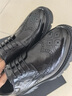 金利來(lái)（Goldlion）皮鞋男春季新款正裝德比布洛克男士皮鞋透氣頭層牛皮輕質(zhì)厚底耐磨 黑色 單層 40 曬單實(shí)拍圖