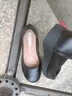 厚底鞋子黑色工作鞋女軟底舒適上班久站不累大頭皮鞋工裝職業(yè)女鞋 黑色防滑軟皮2398款 34 曬單實(shí)拍圖