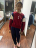 迪莎童話(huà)女童春秋裝套裝兒童運動(dòng)套裝大童女裝新款6-15歲小中學(xué)生女孩衣服 C字加絨紅色 160 曬單實(shí)拍圖