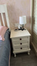 歪脖樹(shù)實(shí)木床頭柜斗柜邊柜現代簡(jiǎn)約臥室儲物柜組合多功能收納柜 經(jīng)典款-三斗象牙白丨木把手 曬單實(shí)拍圖