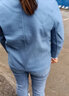 皮爾卡丹（pierre cardin）23年新款呢子大衣女秋冬新小個(gè)子短款顯瘦韓版流行毛呢外套女 藍(lán)色 2XL 曬單實(shí)拍圖