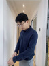威可多（VICUTU）【暖燚POLO】男士長(cháng)袖T恤舒暖商務(wù)通勤百搭簡(jiǎn)約打底衫 深灰藍 M 曬單實(shí)拍圖