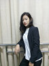 安依蓮小西裝外套女2025秋冬款職業(yè)裝女裝套裝休閑時(shí)尚白領(lǐng)正裝工作服 黑色外套+褲子 M 曬單實(shí)拍圖