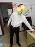 BLUE LITTLE WHITE免燙抗皺襯衫男白長袖商務(wù)休閑男士襯衫職業(yè)正裝襯衣男裝修身上衣 白色平紋 40(130斤-140斤) 曬單實拍圖