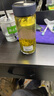 萬象（WANXIANG）加厚單層玻璃杯男士大容量便攜式車載帶濾網(wǎng)茶杯高檔商務(wù)辦公水杯 U273R-黑藍色520ml 曬單實拍圖