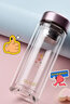 GUOZI果茲雙層玻璃迷你口袋杯GZ-J006小巧便攜泡茶杯男女喝水杯子 藍色 180ml 曬單實拍圖