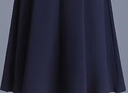 皮爾卡丹（pierre cardin）夏季薄款冰絲有口袋a字半身裙23新款氣質(zhì)百搭松緊腰半截裙子女 藍色 L 建議106-115斤 曬單實拍圖